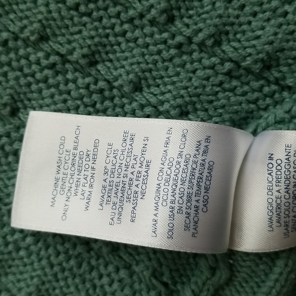 (L) Chaps Mint Green Cottagecore Knit Vest ❤ Cozy ❤ Perfect for Autumn ❤ - Picture 4 of 8